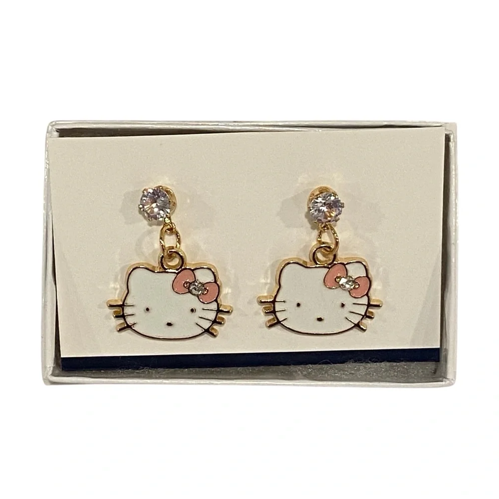 Hello Kitty Sanrio Necklace and Earring Set NEW